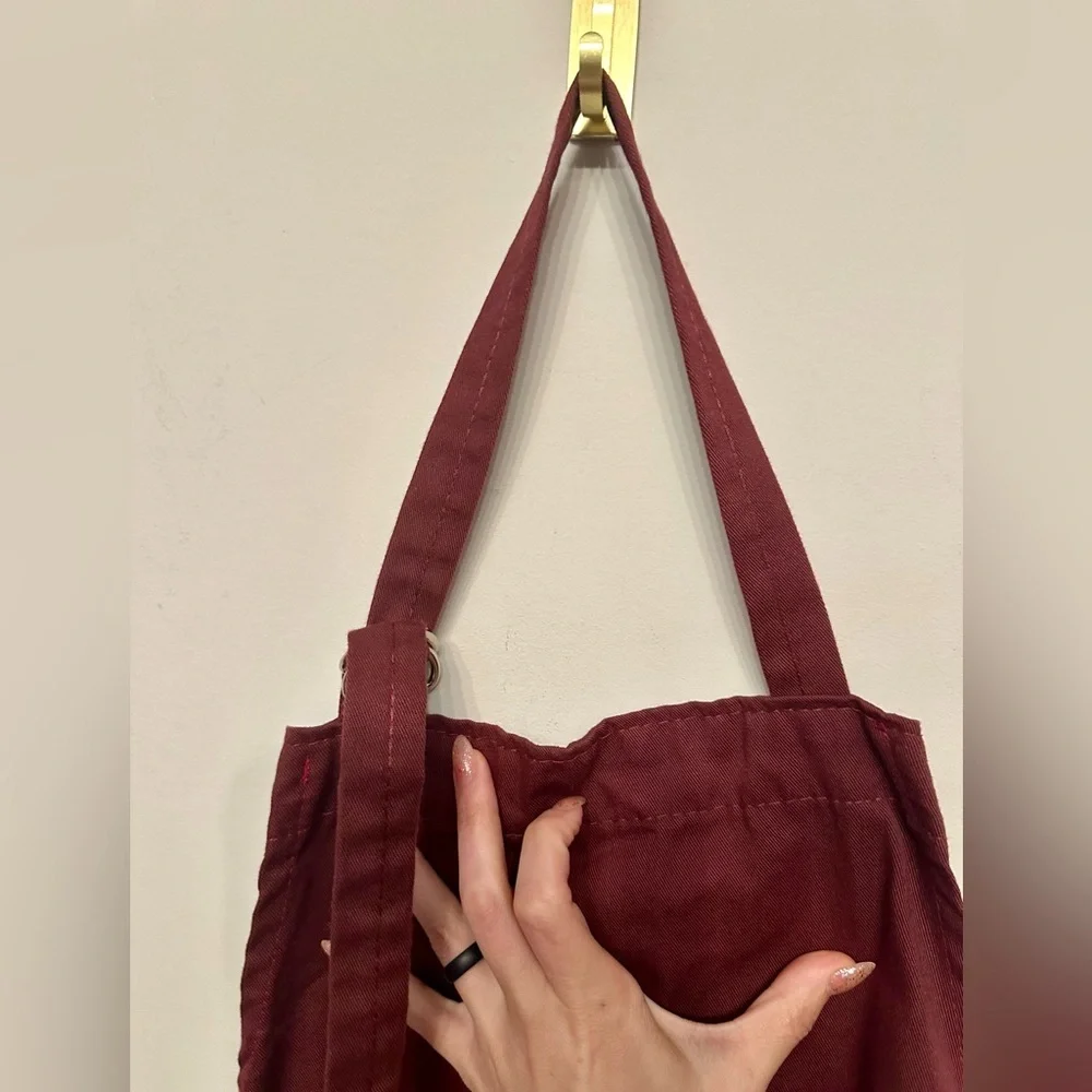 Vintage Vibes Wine-Themed Burgundy Kitchen Apron -OS Adjustable